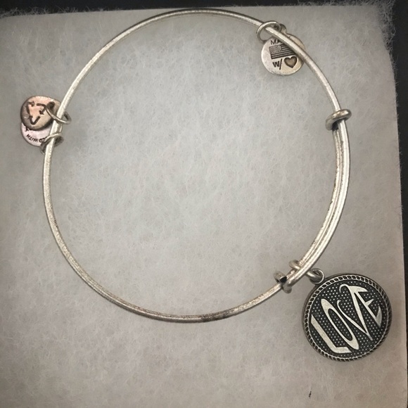 Alex and Ani Silver Open Love Bracelet - Picture 3 of 6